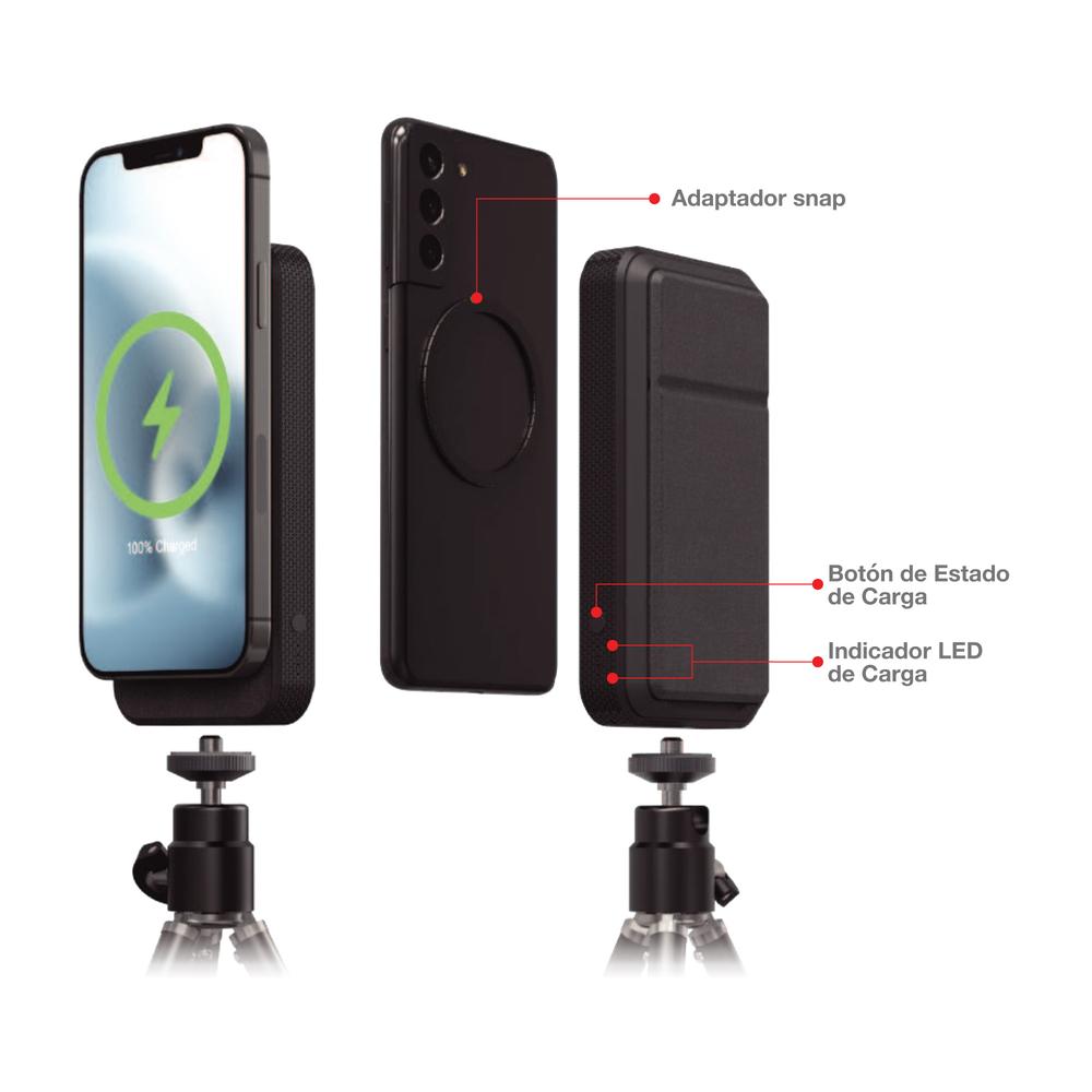 Foto 5 pulgar | Cargador Inalámbrico Magnético Mophie Snap+ Powerstation Stand Compatible Con Magsafe De 10,000mah