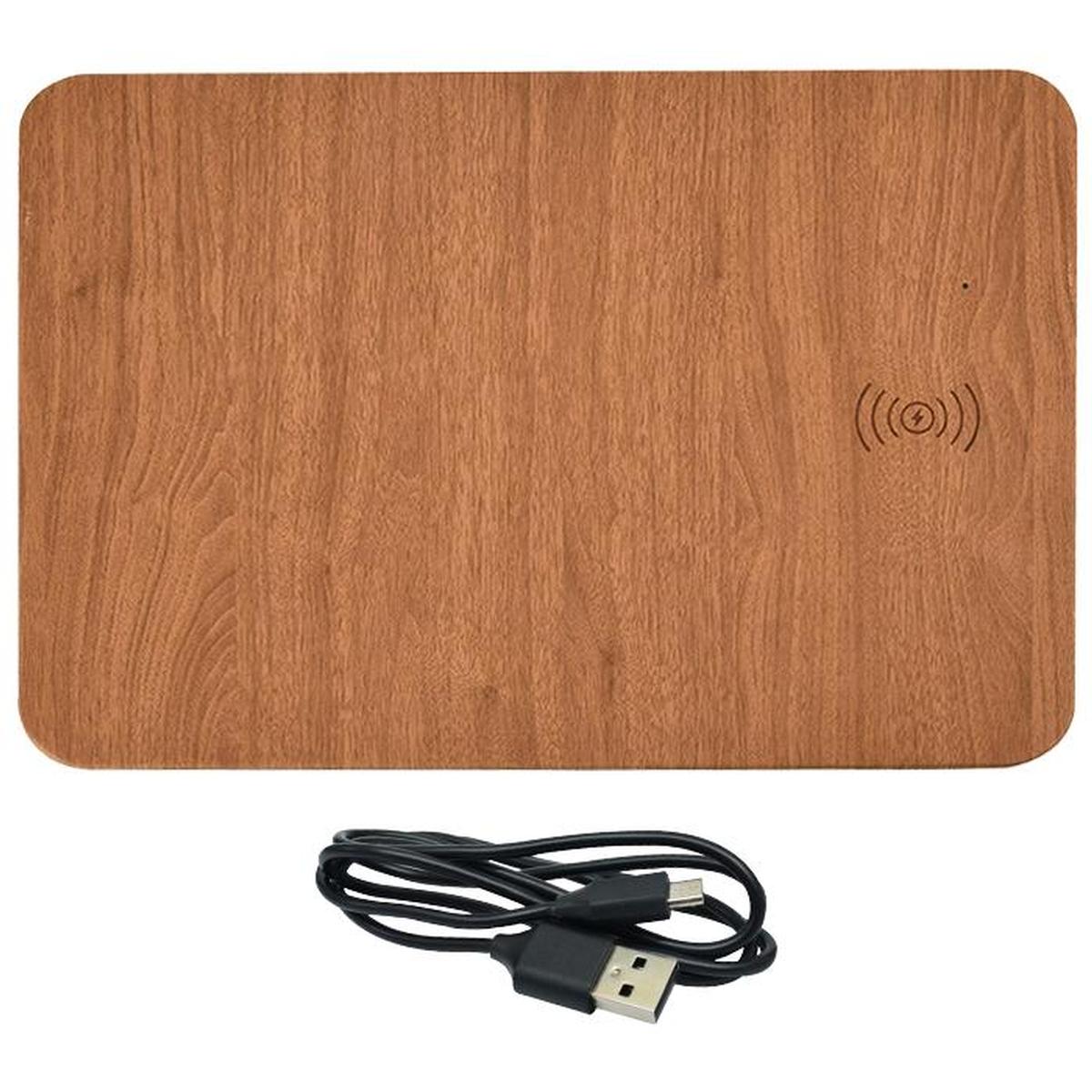 Mouse Pad 2 En 1 Cargador Qi Hotshot Mxwod-001 1 Pieza Cafe