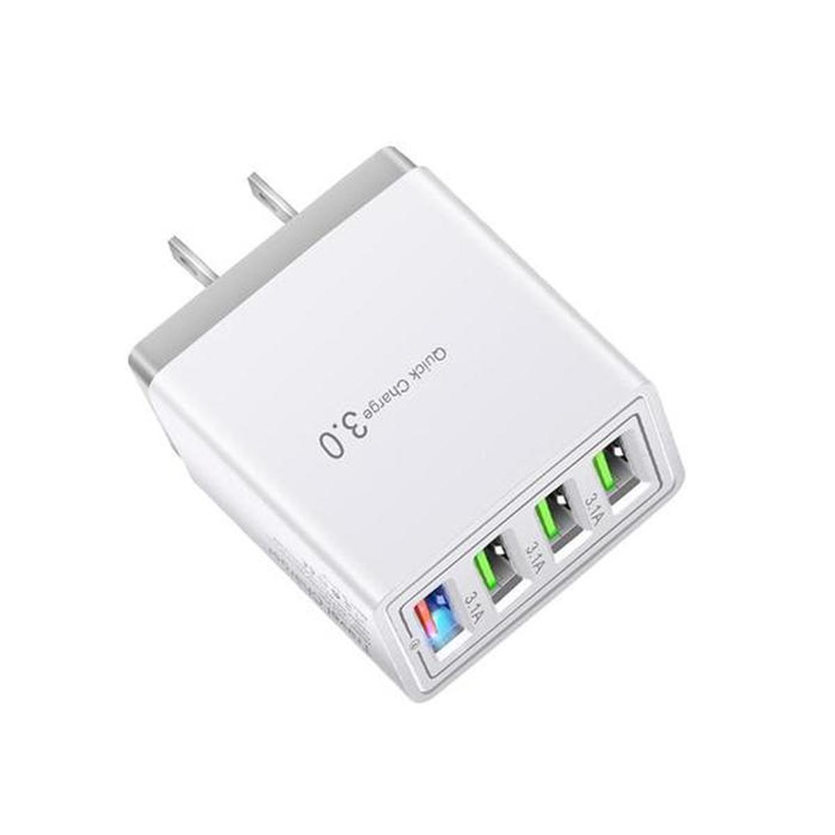 Cargador Con 4 Puertos Usb Hotshot Mxrge-001 1 Pieza Blanco