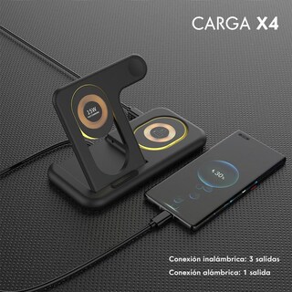 Foto 2 | Estación de Carga Inalámbrica 3 en 1 para Dispositivos Life Connekt T-Fold