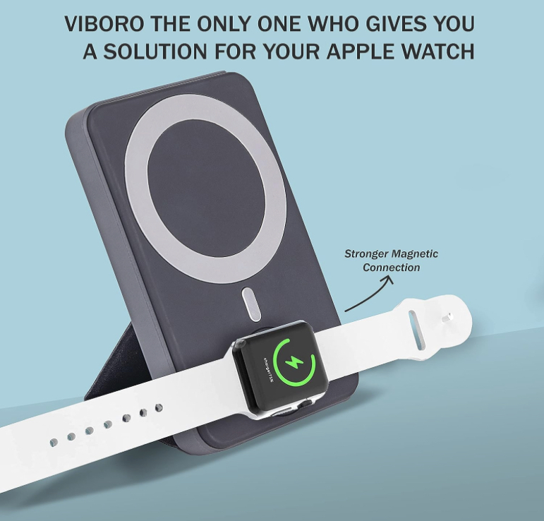 Foto 3 pulgar | Viboro Banco De Energía Inalámbrico Magnético Con Cargador Iwatch, Cargador Inalámbrico Para Iphone Y Para Iwatch Fun