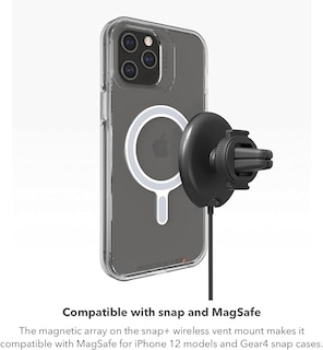 Foto 3 | Mophie Snap+ Cargador Universal Inalámbrico Con Soporte De Ventilación, Carga De 15 W, Posicionamiento Magnét