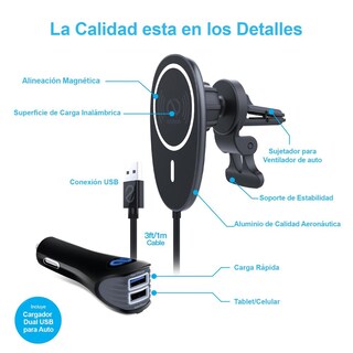 Foto 5 | Soporte de Ventilación de Carga Rápida Maglock Naztech