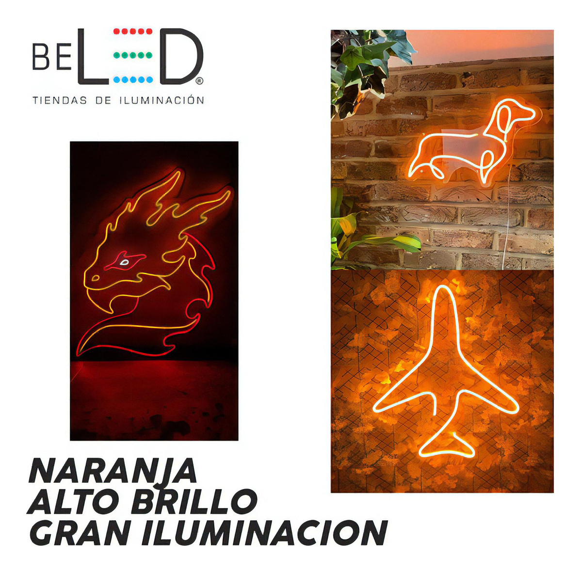 Foto 4 pulgar | Tira Led Neon Flex 5m 12v Alto Brillo Decorativa Ip65 Color De La Luz Naranja