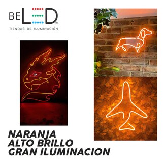Foto 3 | Tira Led Neon Flex 5m 12v Alto Brillo Decorativa Ip65 Color De La Luz Naranja