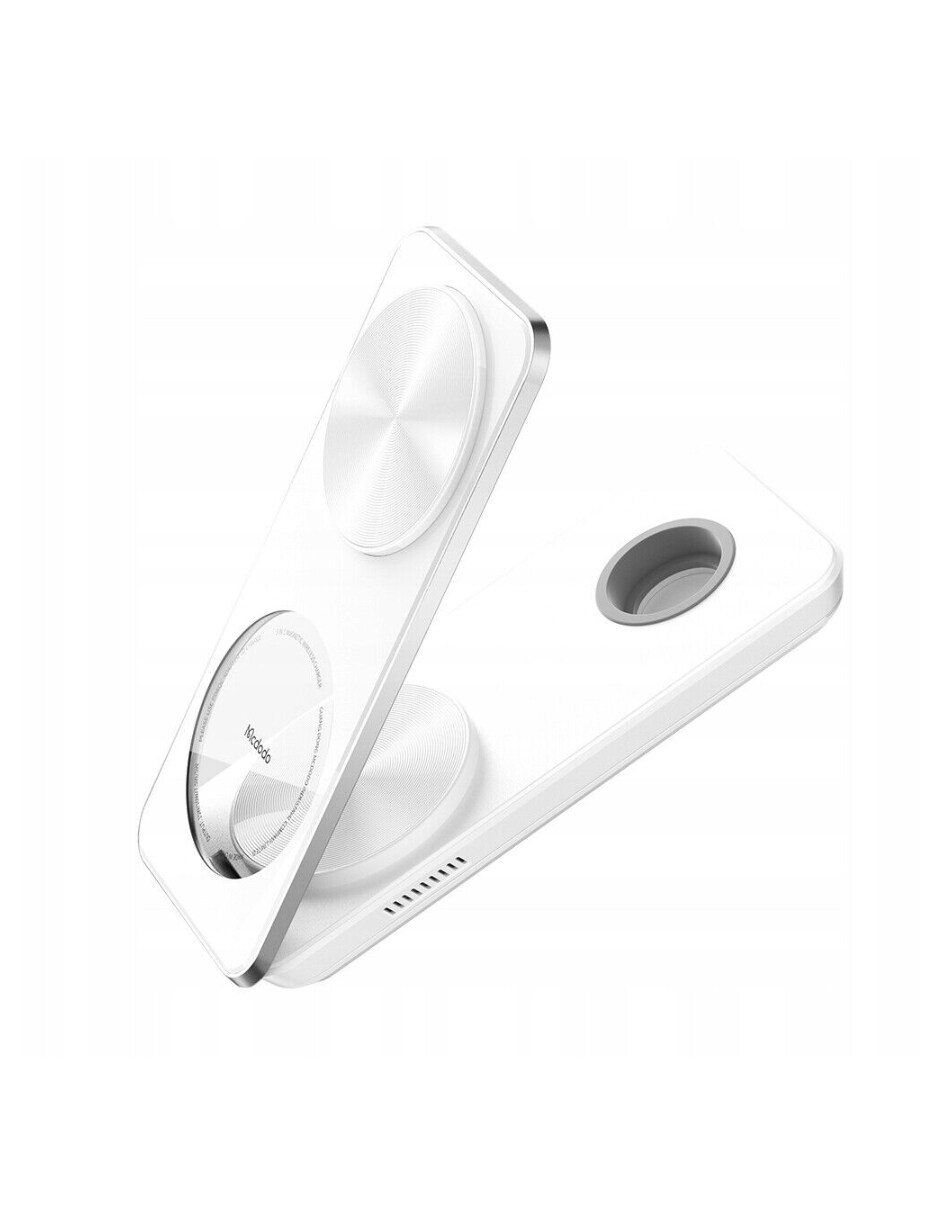 Cargador Mcdodo Magnético Inalámbrico Plegable 3 en 1 con Soporte  Blanco $847