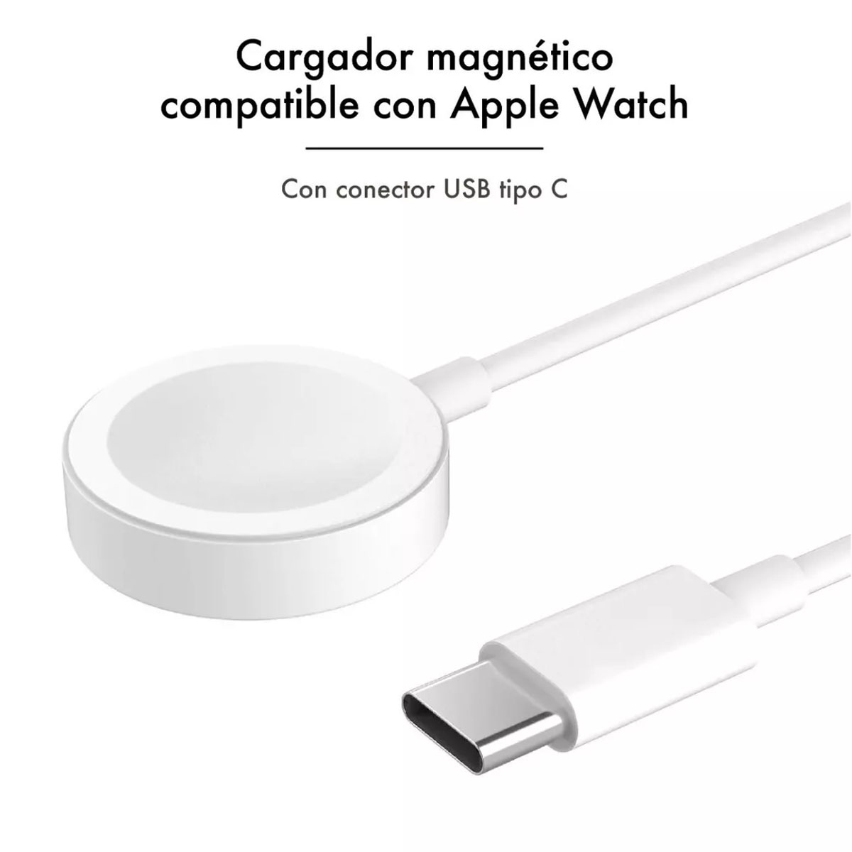 Foto 3 pulgar | Cable Cargador Usb C Inalambrico Magnetico Carga Rapida Compatible Con Apple Watch