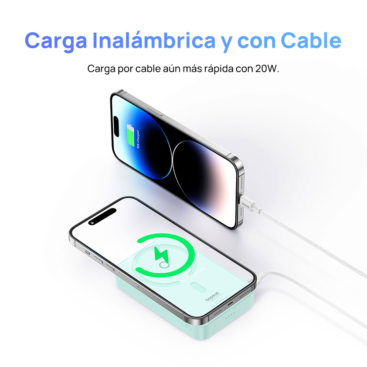 Foto 7 | Power Bank Magnética 5000 Mah Pd 20w Baseus Magpro con Soporte Y Usb-c Lateral Azul