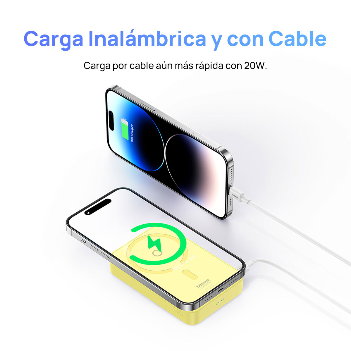 Foto 7 | Power Bank Magnética 5000 Mah Pd 20w Baseus Magpro con Soporte Y Usb-c Lateral Amarillo