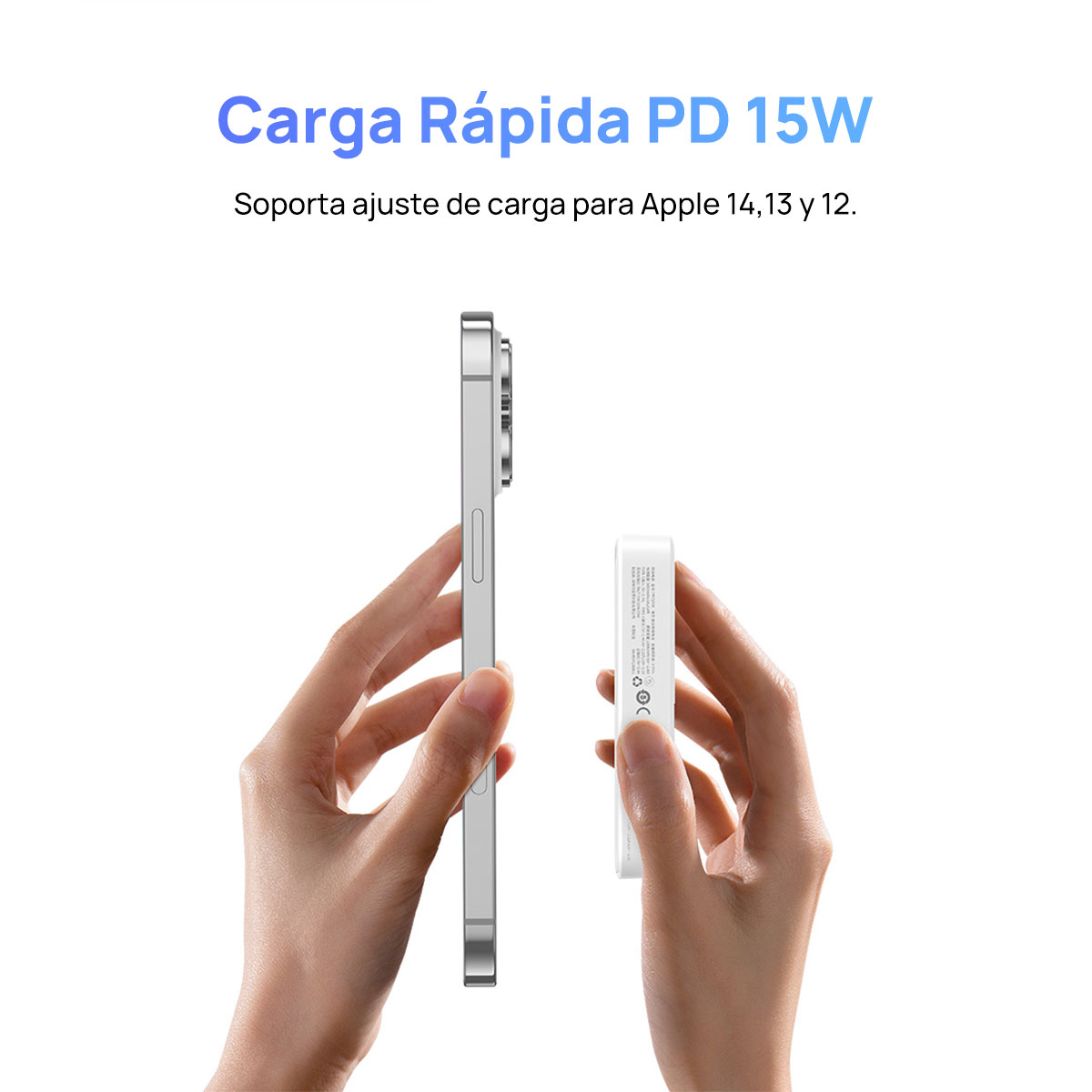 Foto 6 pulgar | Power Bank Magnética 5000 Mah Pd 20w Baseus Magpro Con Soporte Y Usb-c Lateral Blanco