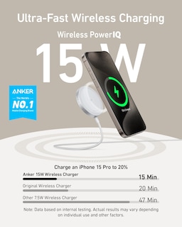 Foto 2 | Cargador Inalámbrico Anker Maggo Magnetic 15w para iPhone - Venta Internacional