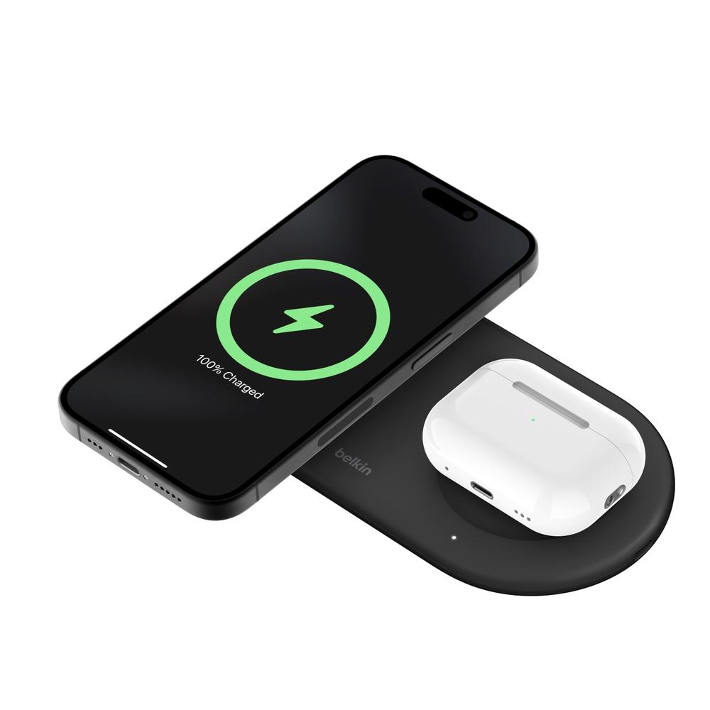 Cargador Inalámbrico Belkin Negro 2 en 1 de 15w $1,880