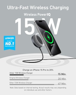 Foto 2 | Cargador Inalámbrico Anker Maggo Magnetic 15w para iPhone - Venta Internacional