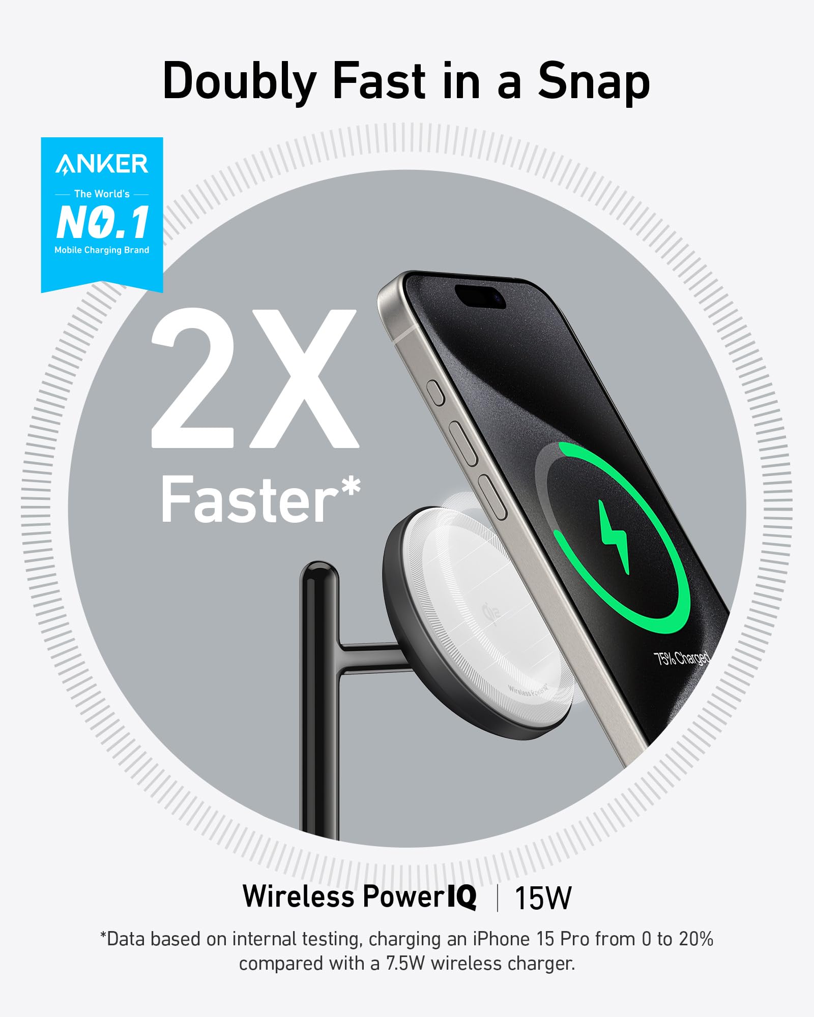 Foto 2 | Soporte de Carga Inalámbrico Anker Maggo 3 en 1 para iPhone - Venta Internacional