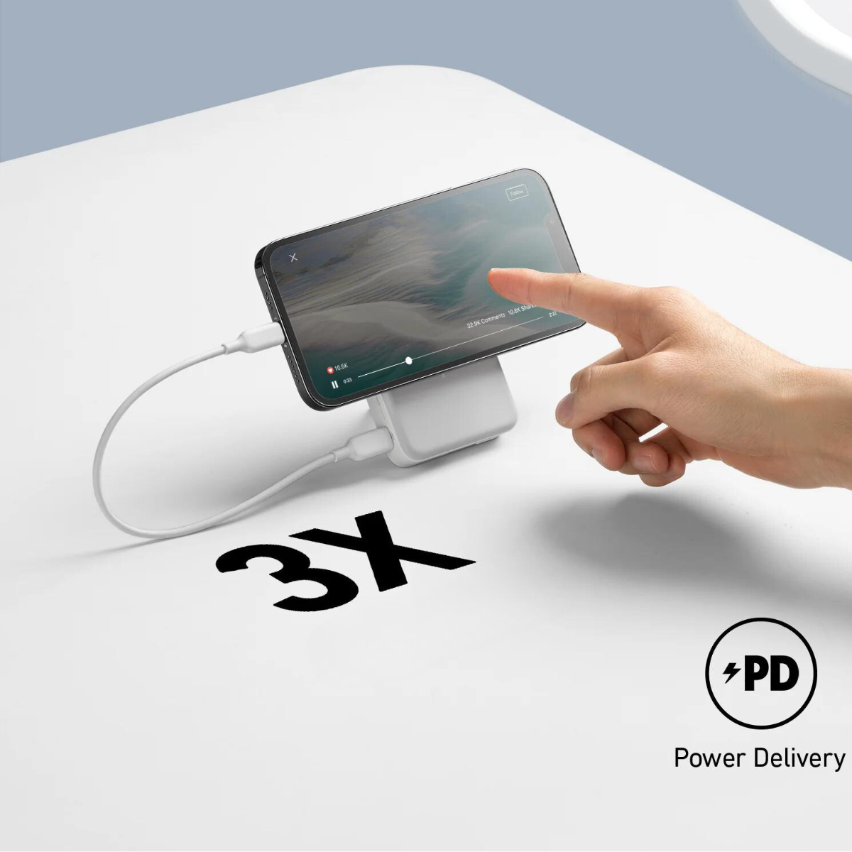 Foto 5 pulgar | Cargador Batería Portátil Anker 633 10000mah Magnético y USB-C Blanco