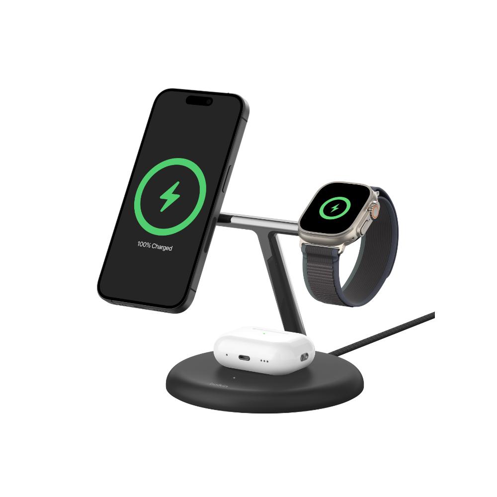 Cargador Inalámbrico Magsafe Belkin 3 En 1 Negro $3,344