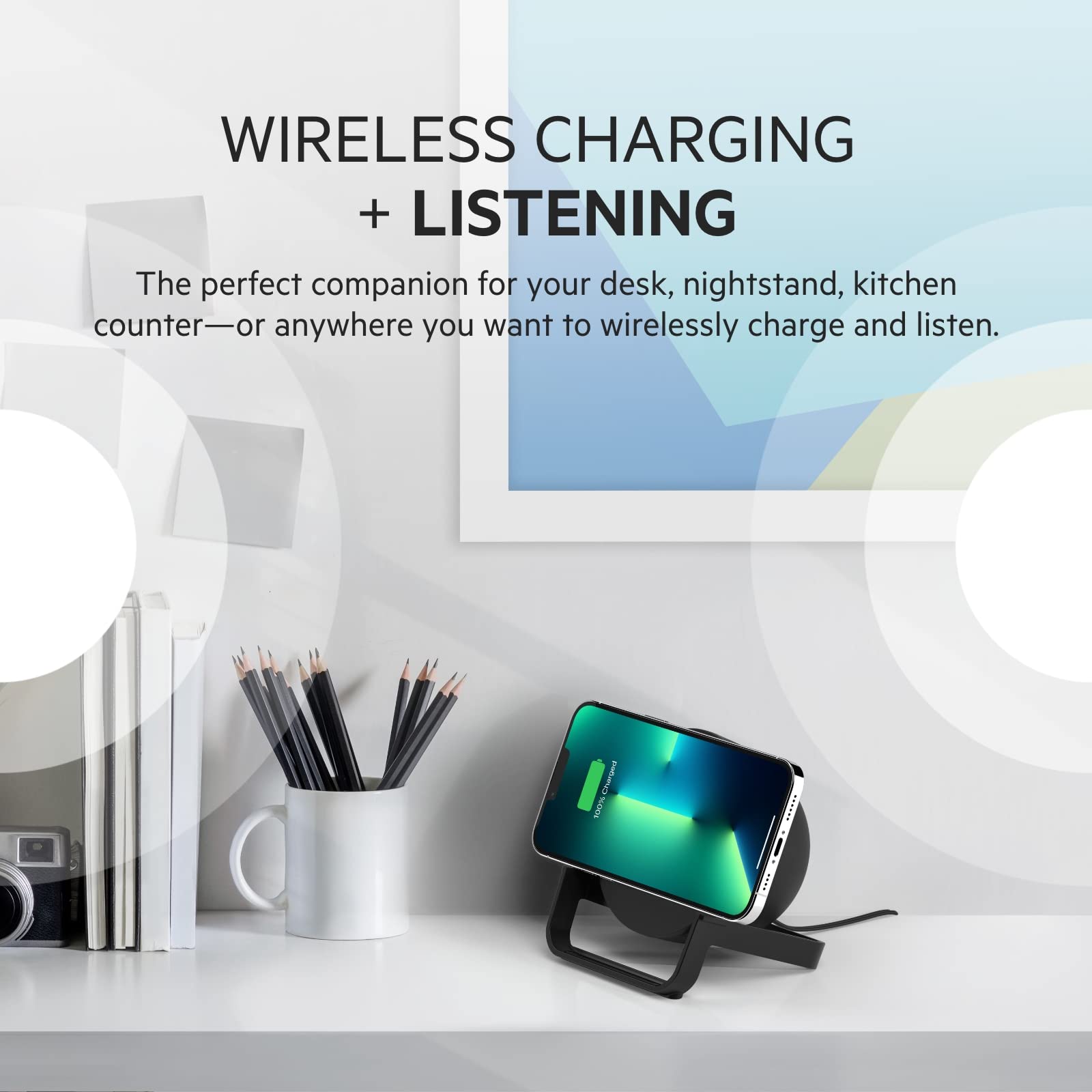 Foto 2 | Cargador Inalámbrico y Altavoz Bluetooth Belkin Quick Charge - Venta Internacional