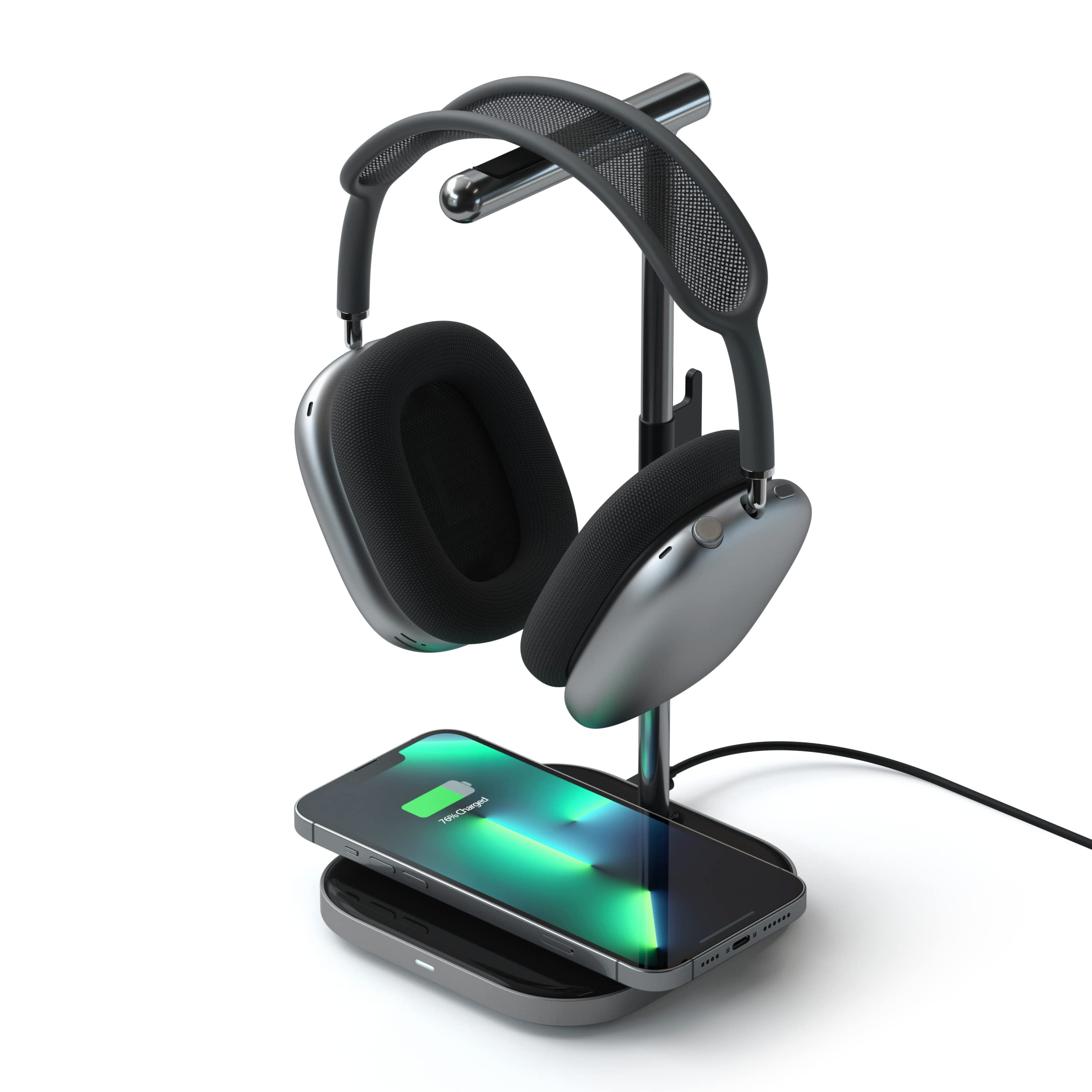 Soporte Para Auriculares Satechi 2 En 1 Con Cargador Inalámbrico Usb-c - Venta Internacional. $2,301