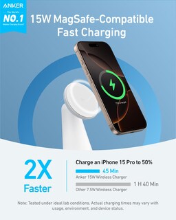 Foto 2 | Soporte De Carga 2 En 1 Compatible Con Anker Magsafe Para Iphone 16 - Venta Internacional.