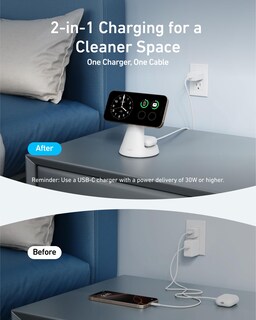 Foto 3 | Soporte De Carga 2 En 1 Compatible Con Anker Magsafe Para Iphone 16 - Venta Internacional.