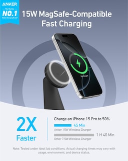 Foto 2 | Soporte De Carga 2 En 1 Compatible Con Anker Magsafe Para Iphone 16 - Venta Internacional.