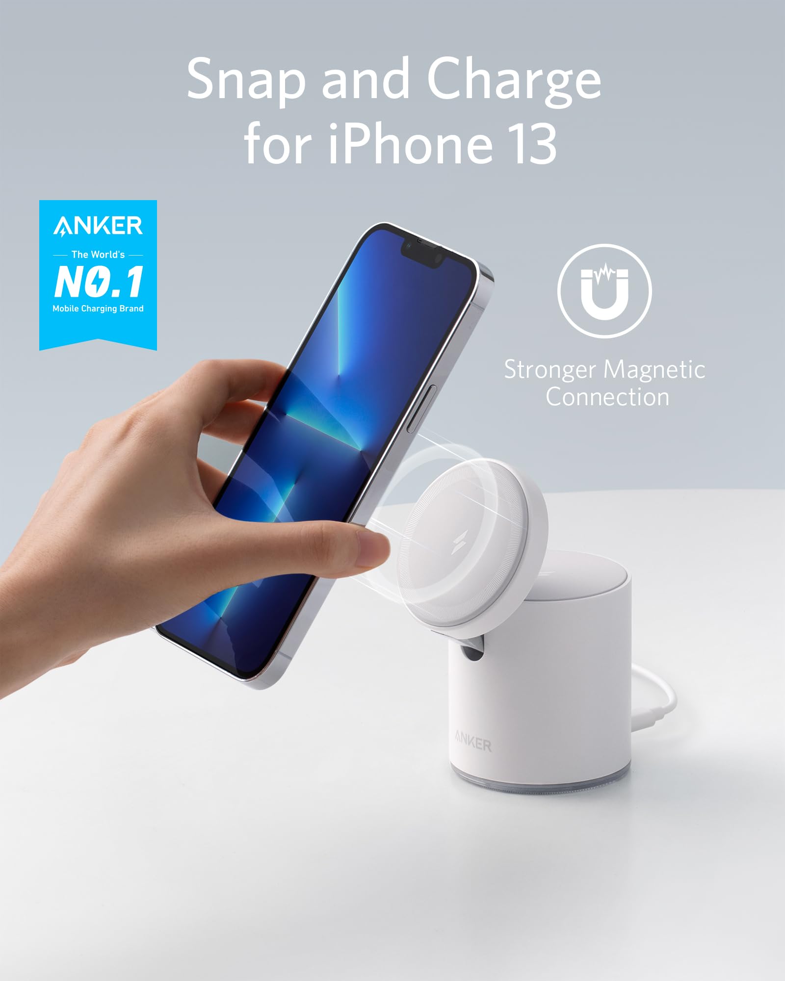 Foto 3 pulgar | Estación De Carga Anker Magnetic Wireless Charger 623 Maggo - Venta Internacional.