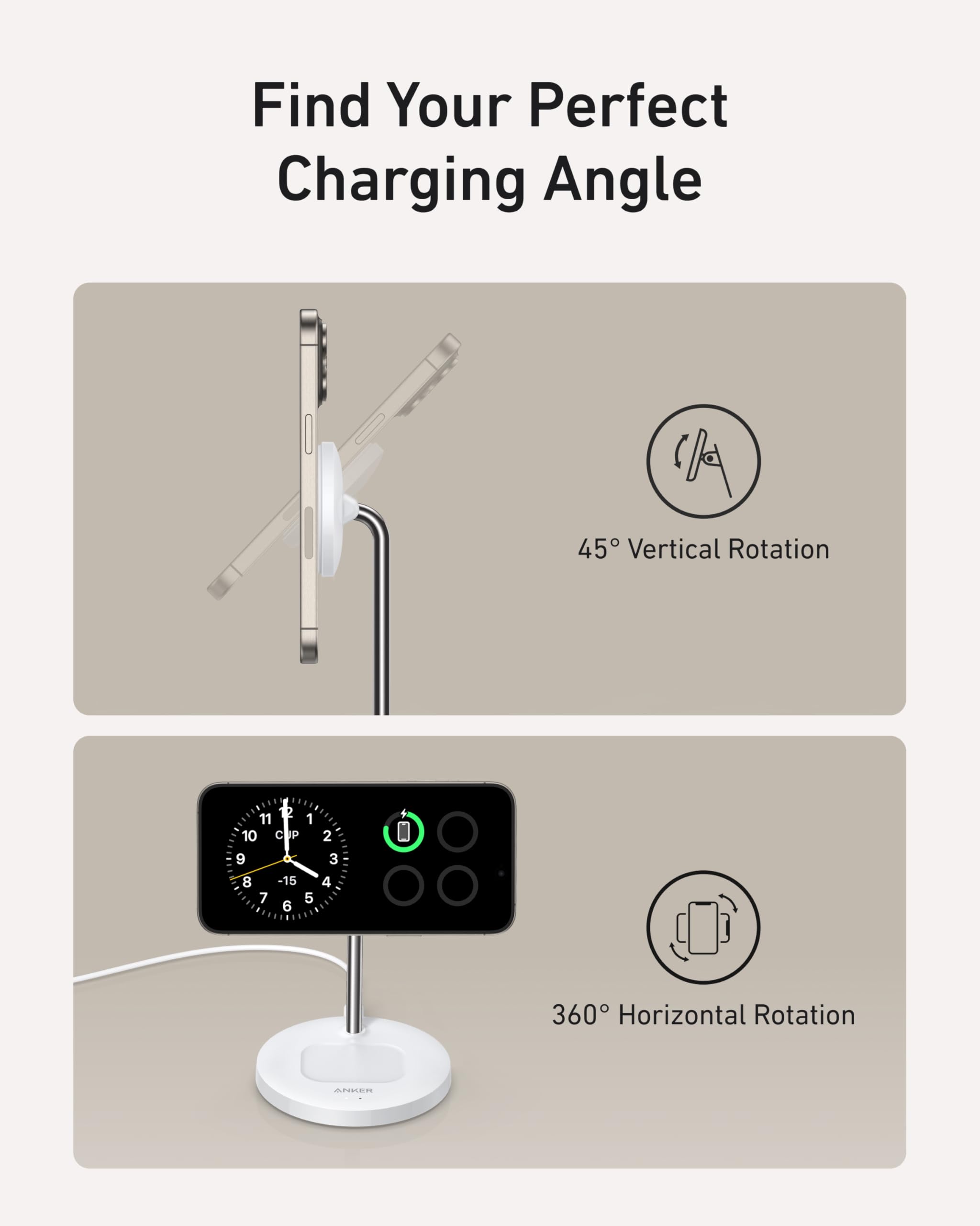 Foto 4 | Soporte De Carga Anker Maggo Para Iphone 16 Con Cargador De 15 W - Venta Internacional.