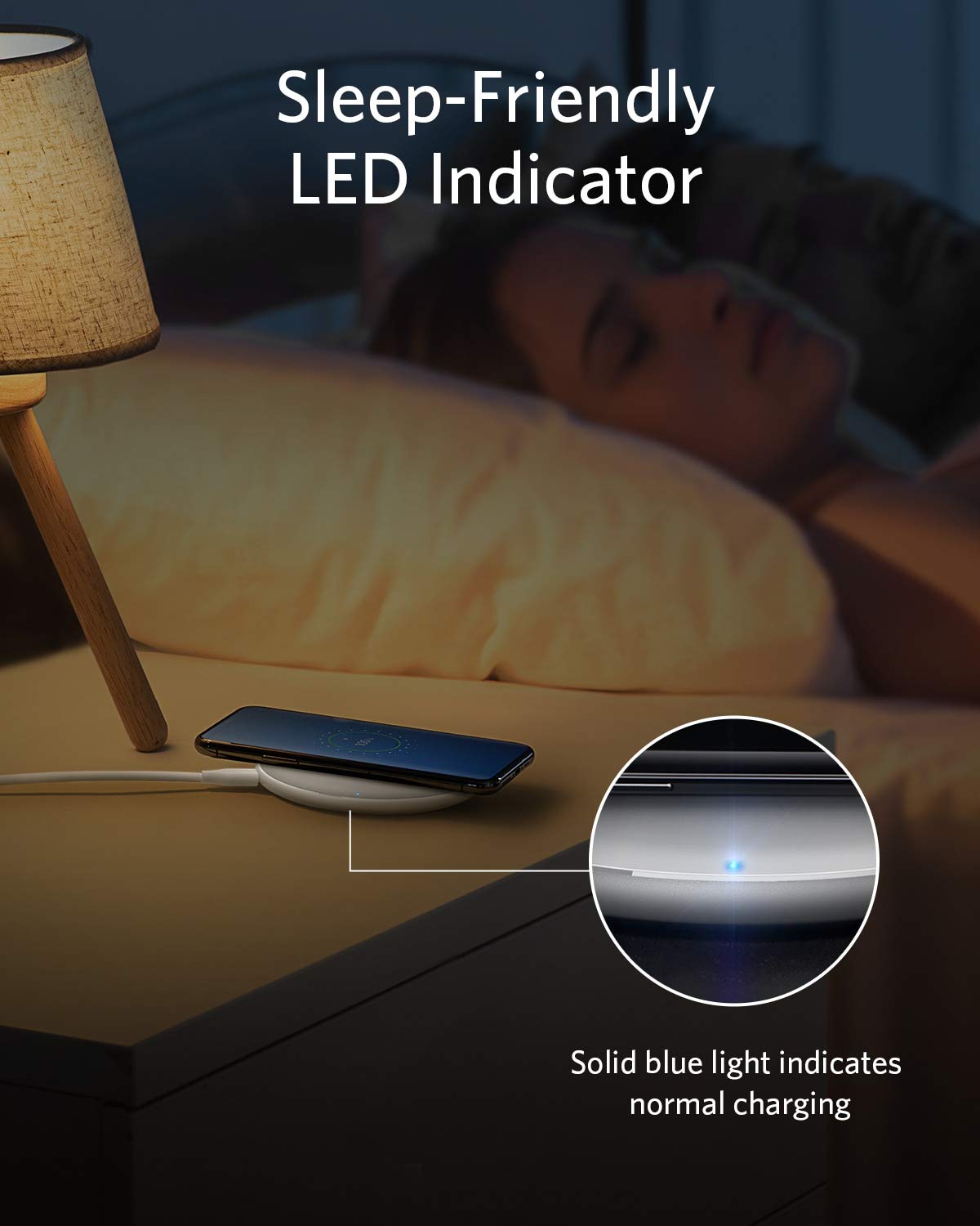 Foto 6 | Cargador Inalámbrico Anker 313 Qi Con Certificación Qi De 10 W Para Iphone, Color Blanco - Venta Internacional.