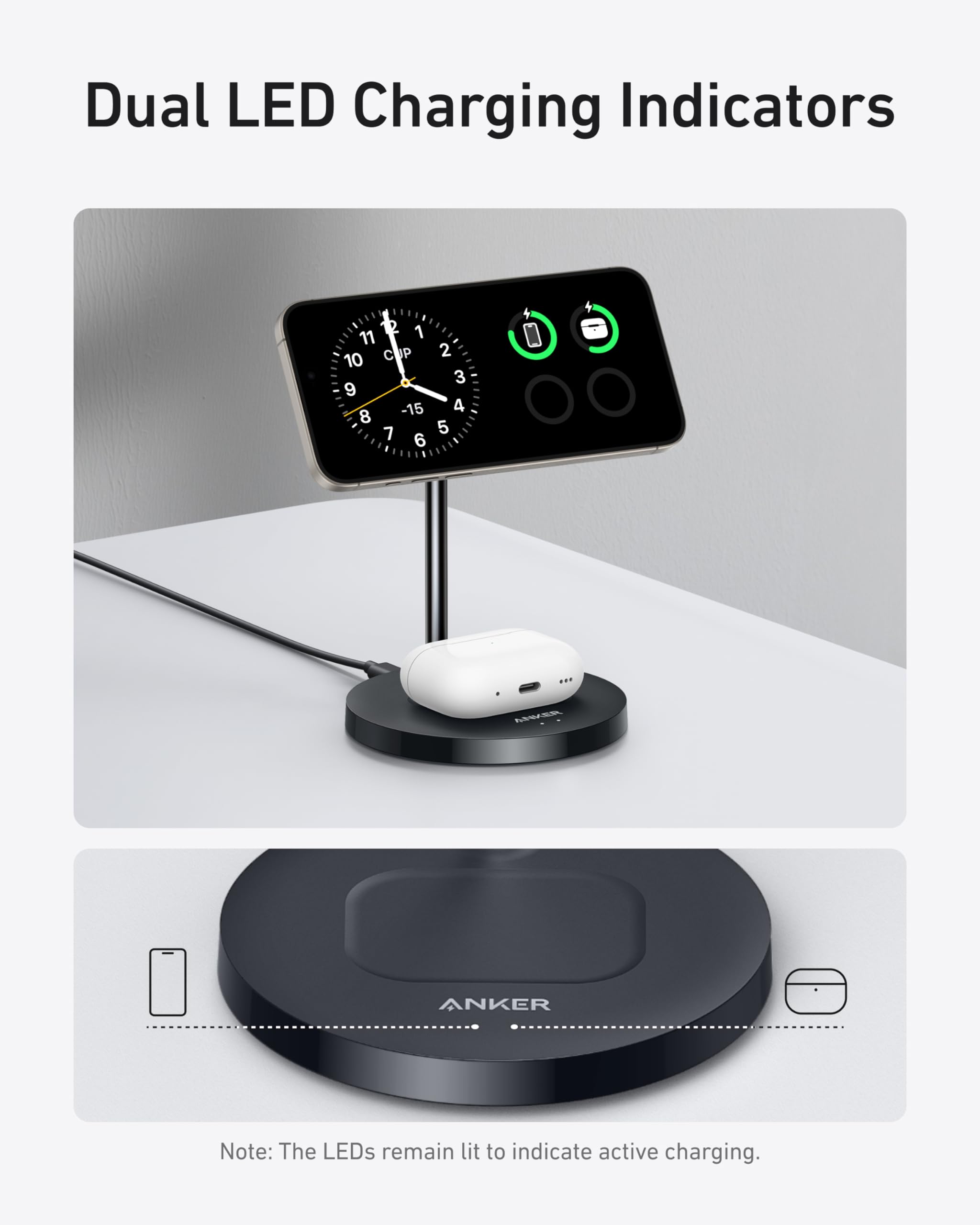 Foto 5 | Soporte De Carga Anker Maggo Para Iphone 16 Con Cargador De 15 W - Venta Internacional.