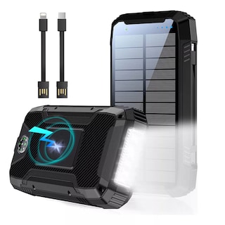 Foto 1 | Power Bank Solar 30000mah Inalambrica Carga Rapida Eo Safe Imports Esi-15741 Negro