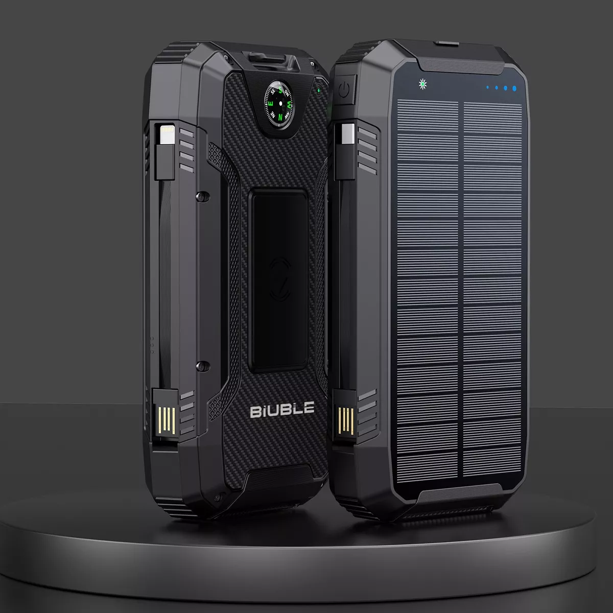 Foto 3 pulgar | Power Bank Solar 30000mah Inalambrica Carga Rapida Eo Safe Imports  Esi-15741 Negro