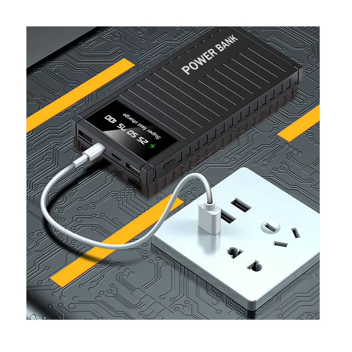 Foto 4 pulgar | Pila Batería Portátil Carga Turbo 20,000mah Con Conexión Type-c Eo Safe Imports  Esi-15739 Negro