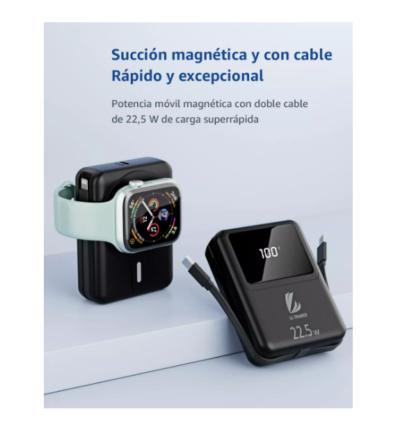 Foto 4 pulgar | Batería Magnética Inalámbrico Cargador Para Iphone Y Android Wünd