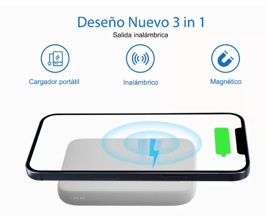 Foto 5 pulgar | Cargador Blanco Wünd Batería Magnético Inalámbrico 10000 mAh para iPhone