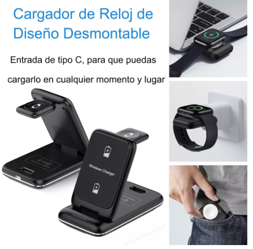 Foto 5 pulgar | Cargador Inalámbrico Wünd para iPhone/iWatch/AirPods Extraíble