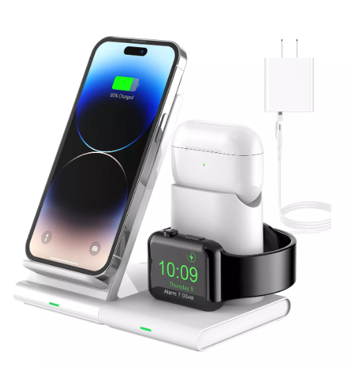 Cargador Inalámbrico Para Iphone 14 13 12 11/iwatch/airpods