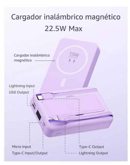 Foto 4 pulgar | Cargador Portátil Wünd con Soporte