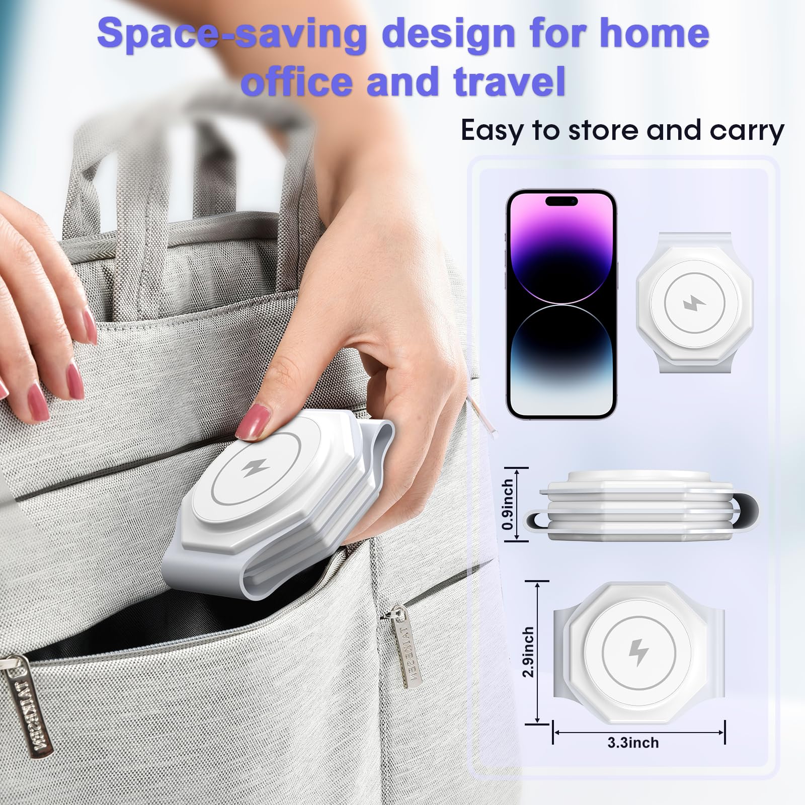 Foto 4 pulgar | Cargador Inalámbrico Dohonest 3 En 1 para Apple Watch-Venta Internacional