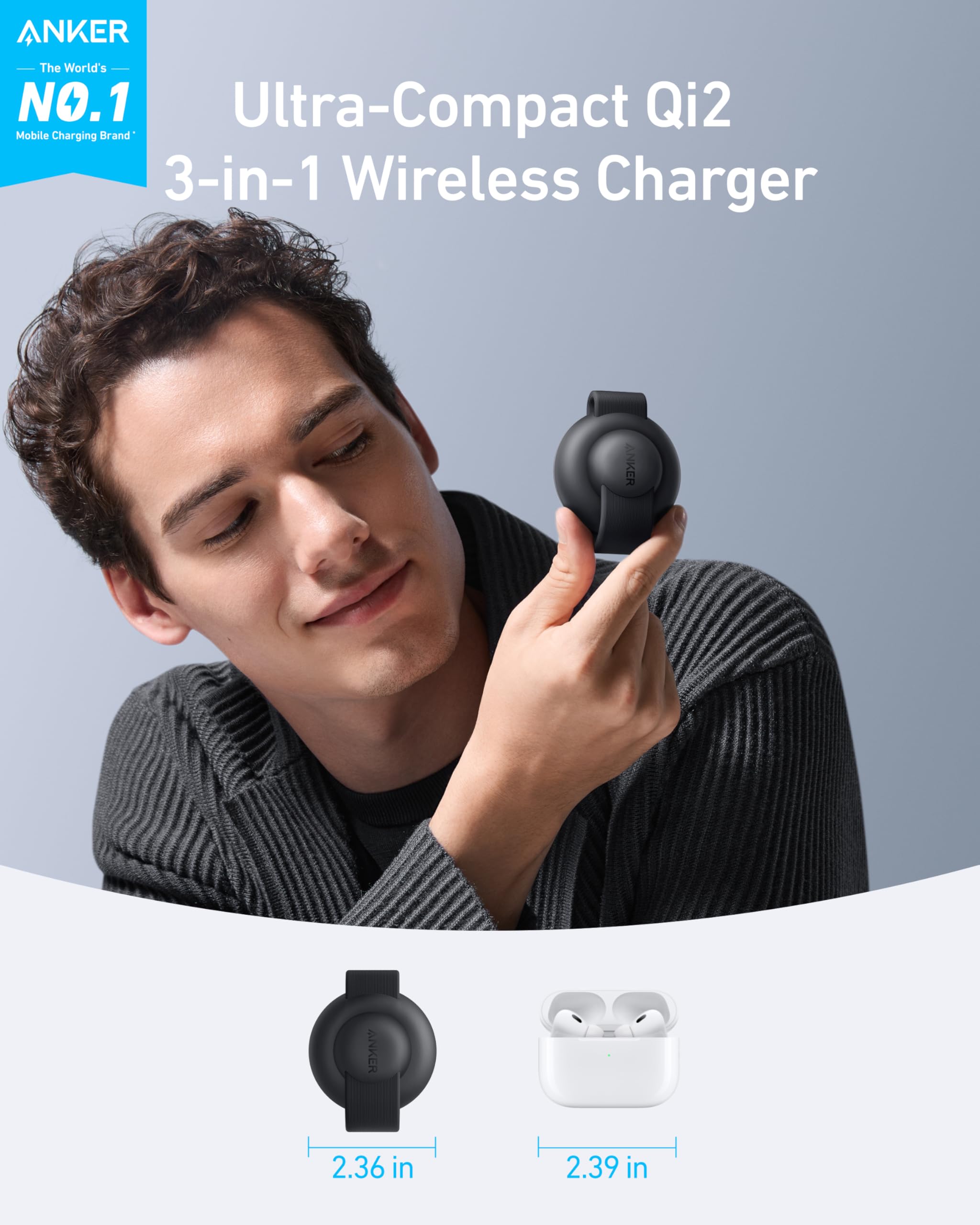 Foto 3 pulgar | Cargador Anker Maggo Ufo 3 En 1 Inalámbrico De 15 W Para Iphone 16 - Venta Internacional.