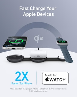 Foto 3 | Cargador Anker Maggo Ufo 3 En 1 Inalámbrico De 15 W Para Iphone 16 - Venta Internacional.