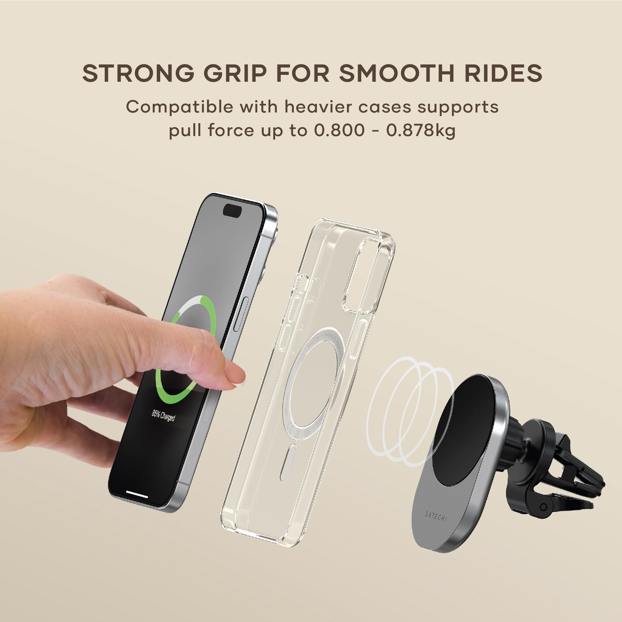 Foto 6 | Cargador De Coche Inalámbrico Satechi Qi2 15w Para Iphone Series 12-15 - Venta Internacional.