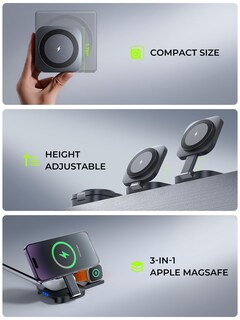 Foto 2 | Estación de Carga Lisen 3 en 1 para Apple Magsafe - Venta Internacional
