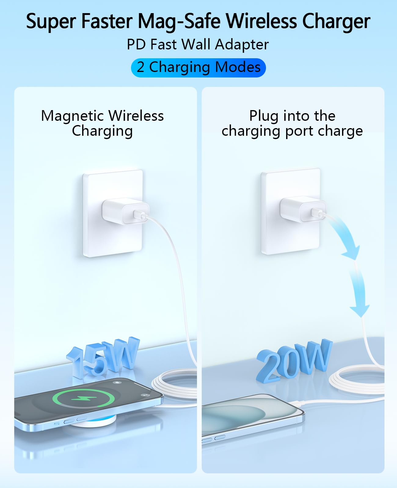Foto 3 pulgar | Cargador Inalámbrico Quzudn Magnetic 20w Usb C Para Iphone/airpods - Venta Internacional.