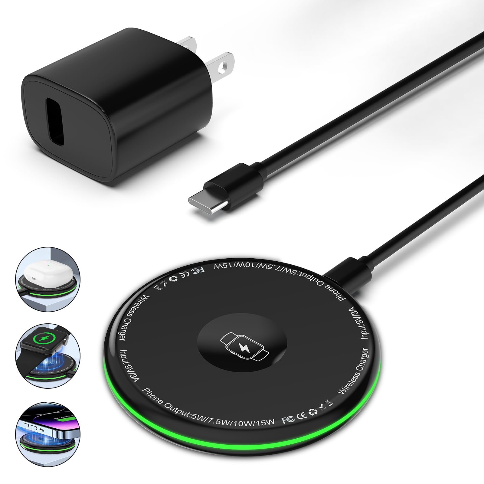 Cargador Inalámbrico Magnético Con 15 W Fast Mag-safe White - Venta Internacional. $956