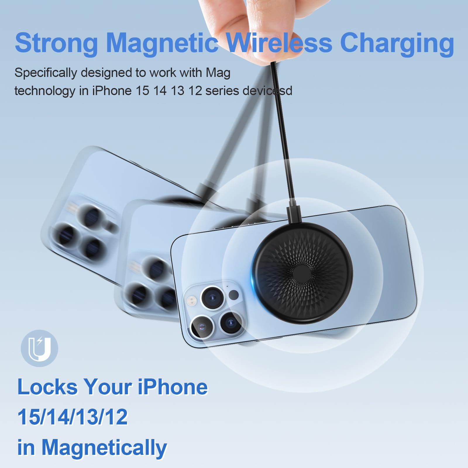 Foto 4 pulgar | Cargador Inalámbrico Magnético Con 15 W Fast Mag-safe White - Venta Internacional.
