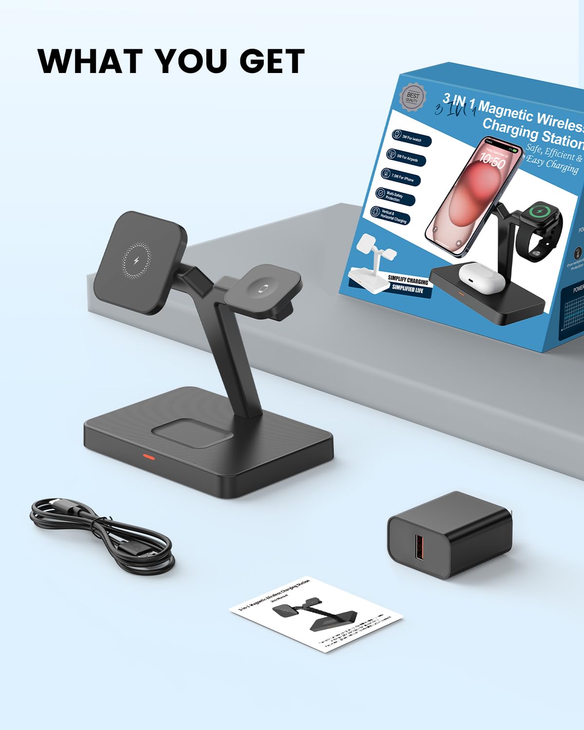 Foto 7 | Estación De Carga Inalámbrica Joygeek 3 En 1 Para Apple Mag-safe - Venta Internacional.