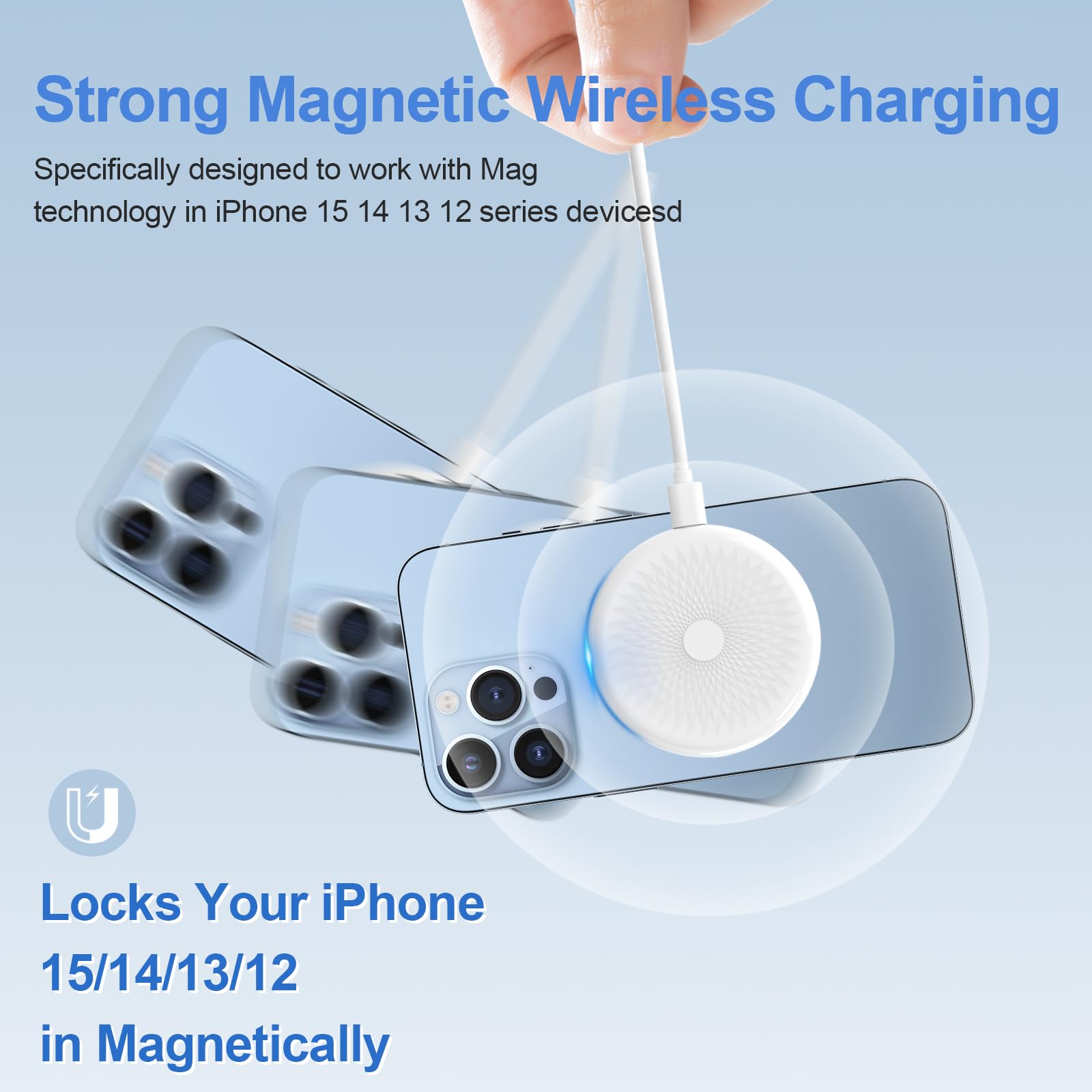 Foto 6 pulgar | Cargador Inalámbrico Magnético Con 15 W Fast Mag-safe White - Venta Internacional.