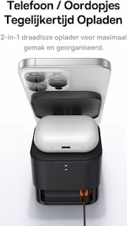 Foto 3 | Cargador Inalámbrico Magnético Baseus Magpro 2 n 1