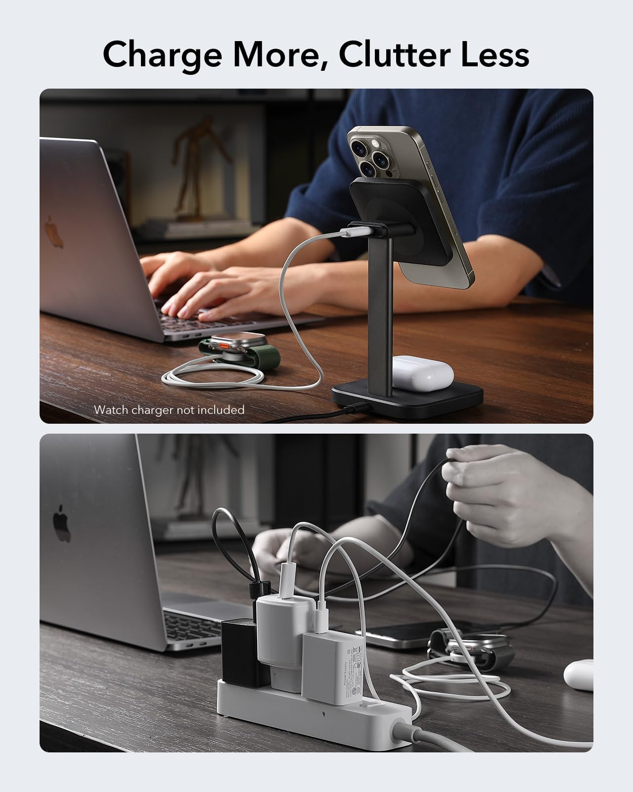 Foto 3 | Estación De Carga Esr 2 En 1 Para Apple Magsafe Iphone Black - Venta Internacional.