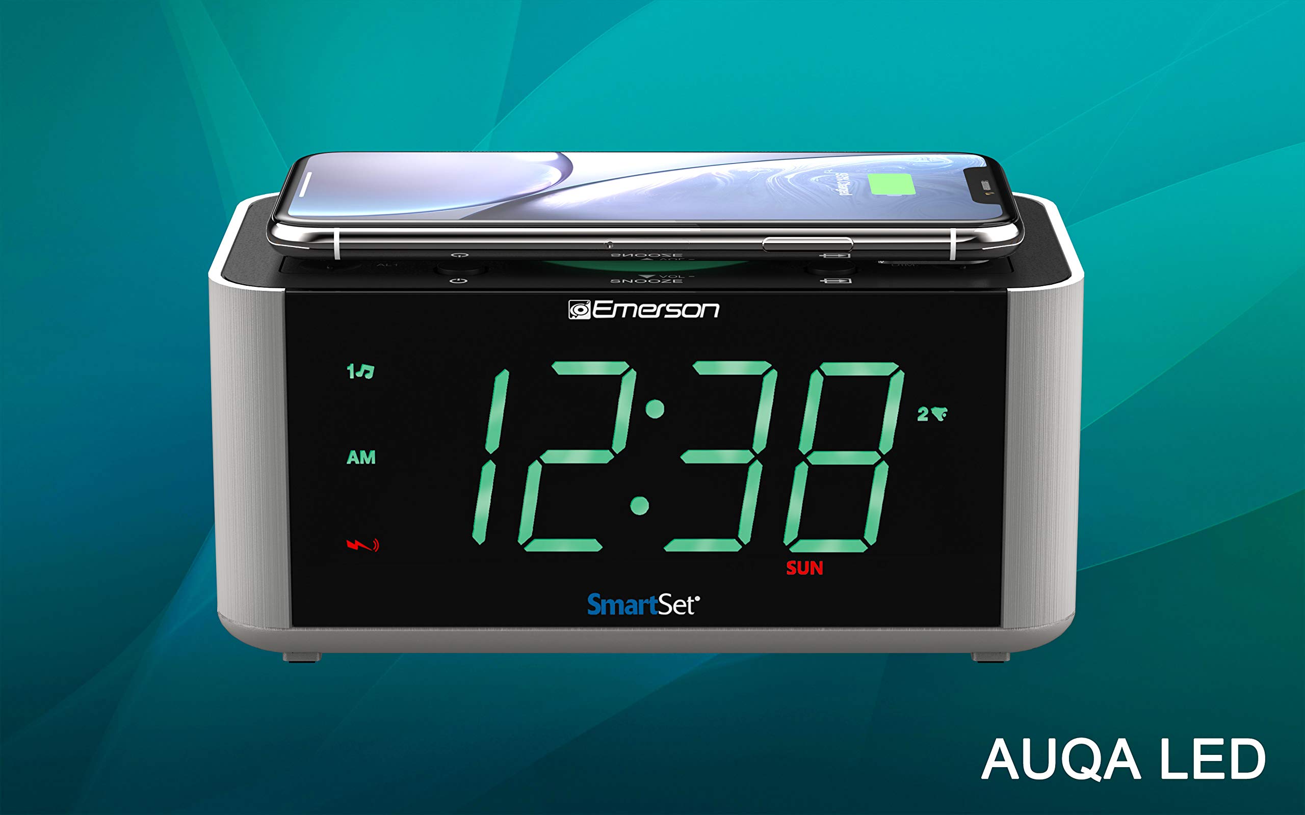Foto 7 pulgar | Despertador, Radio Y Cargador De Teléfono Inalámbrico Qi Emerson - Venta Internacional.